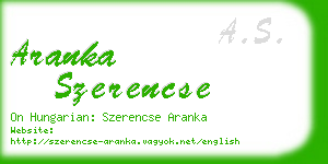 aranka szerencse business card